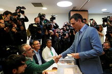 Pedro Sánchez já votou