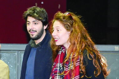 Salvador Sobral, de 30 anos, ao lado da mulher, Jenna, de 29