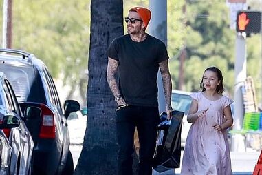 David Beckham e a filha, Harper 