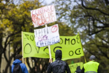 Manifestação dos coletes amarelos no dia 25 de Abril