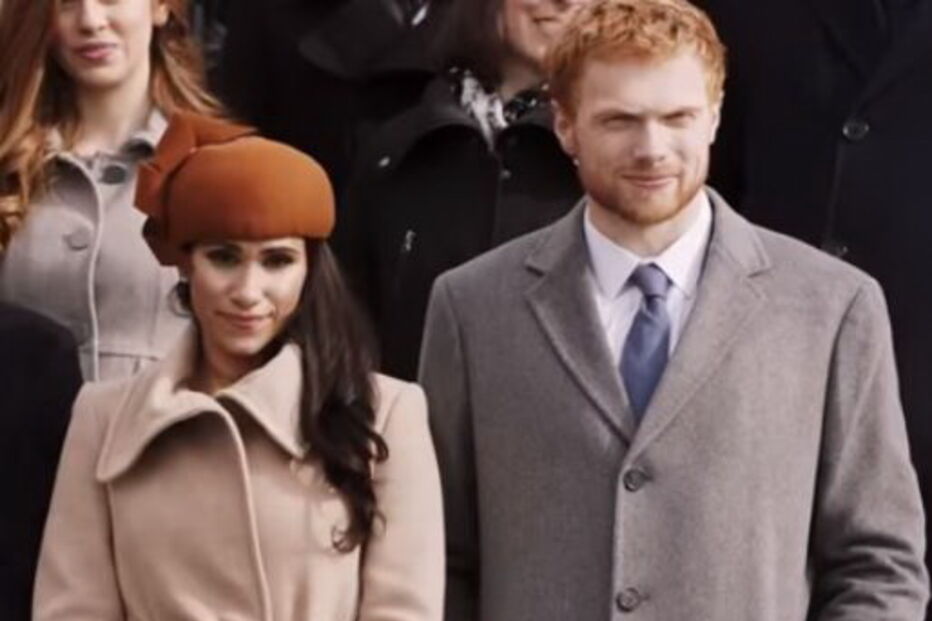 Personagens Príncipe Harry e Meghan Markle no filme 
