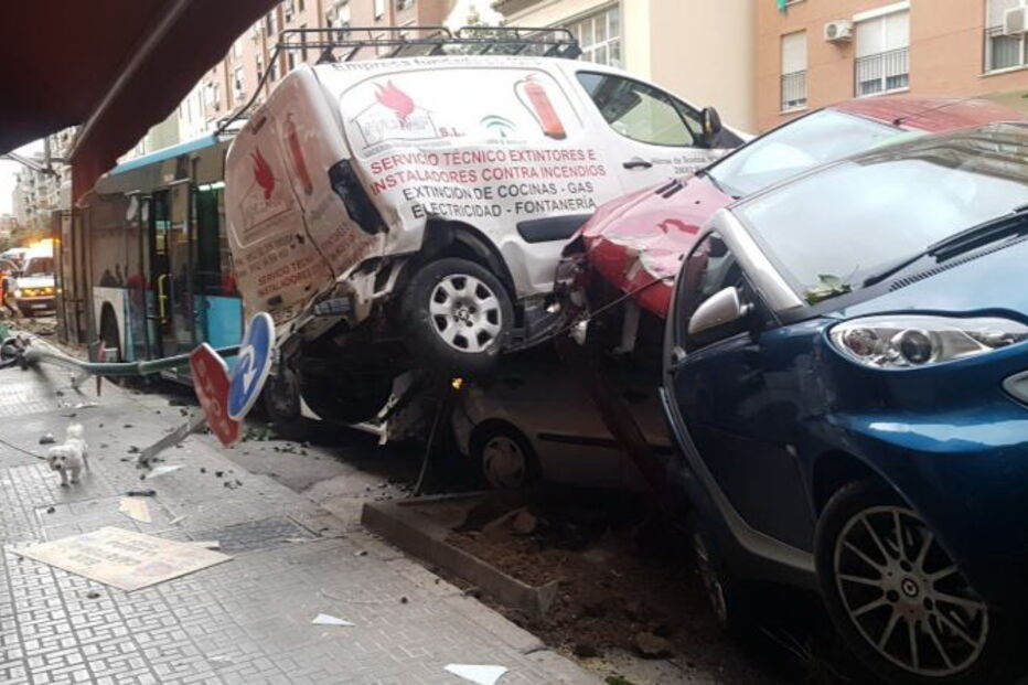 Acidente com autocarro em Málaga