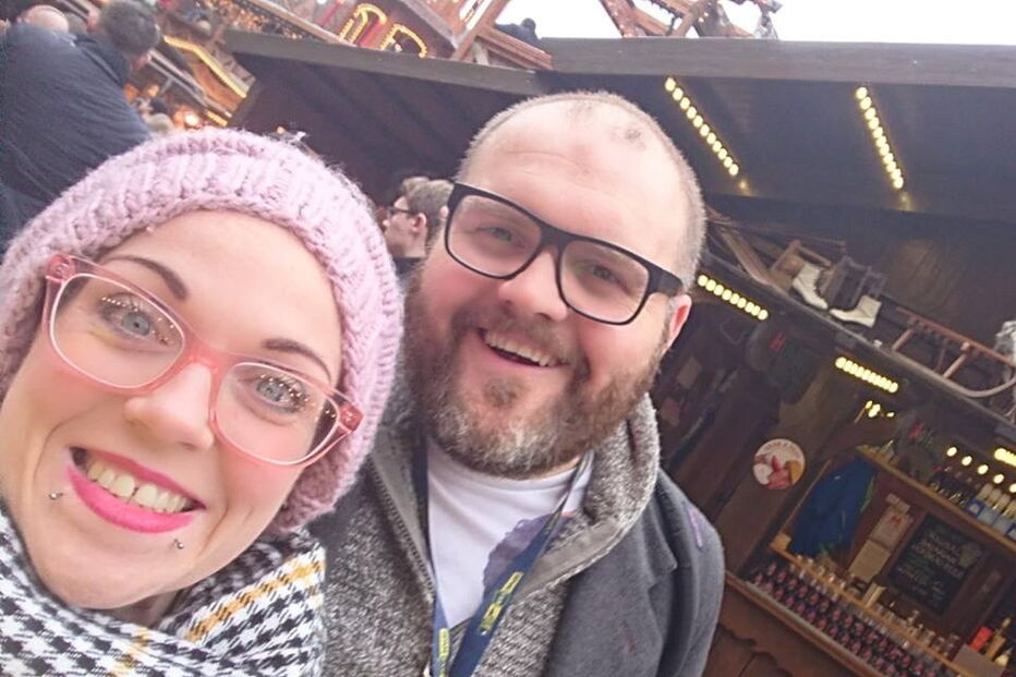 Emily Makin com o marido