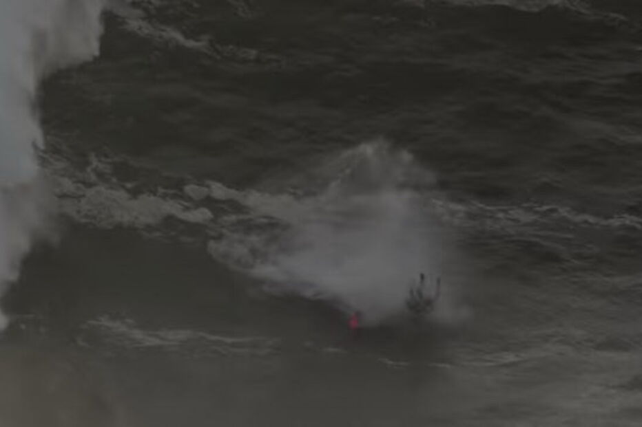 Vídeo mostra impressionante resgate de surfista português engolido por onda gigante na Nazaré