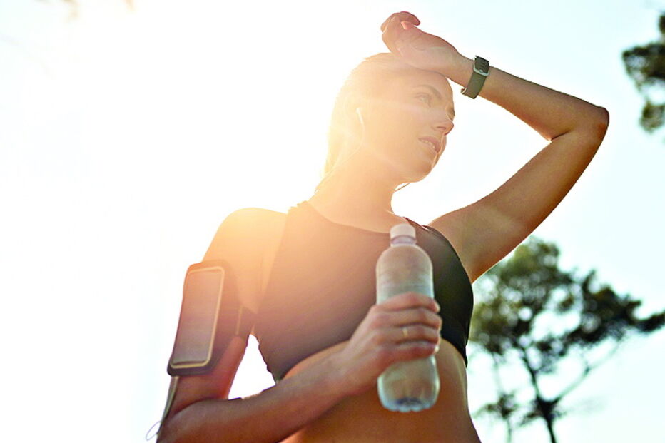 Exercício resulta em transpiração