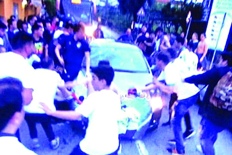 Momento do atropelamento  