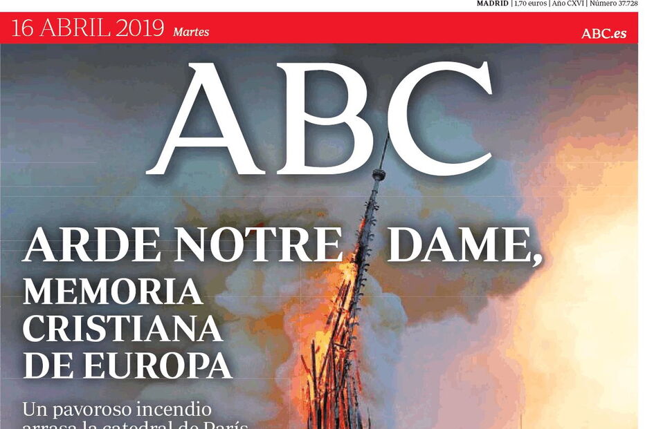 Capas dos jornais internacionais dão destaque ao incêndio na Notre-Dame