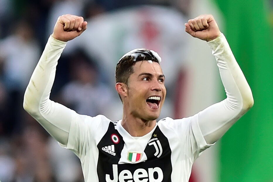 A festa de Cristiano Ronaldo após ser campeão de Itália pela Juventus