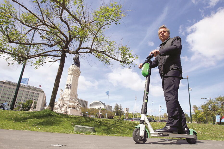 Henrique Moser a caminho do almoço 