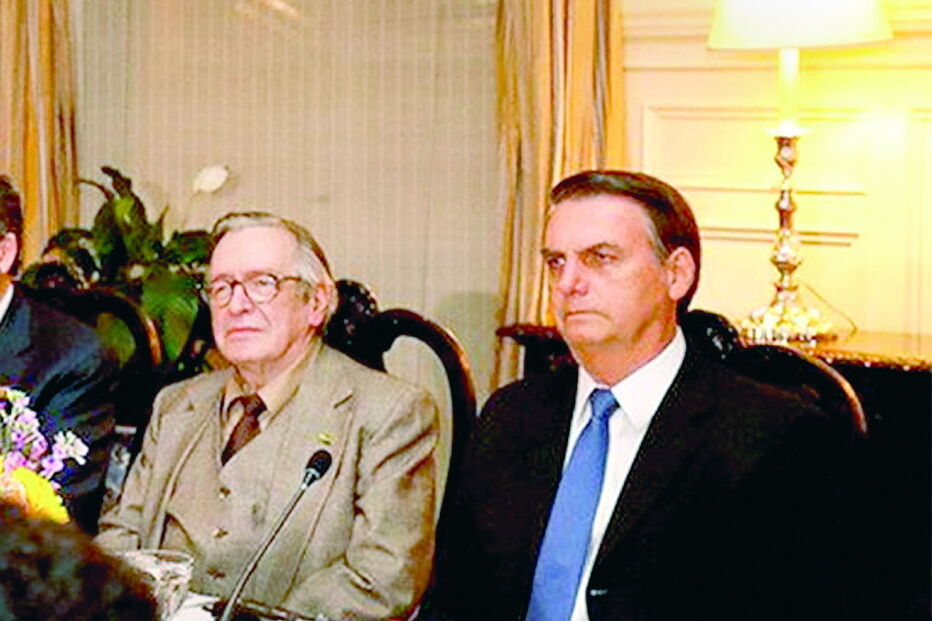 Olavo de Carvalho junto de Jair Bolsonaro