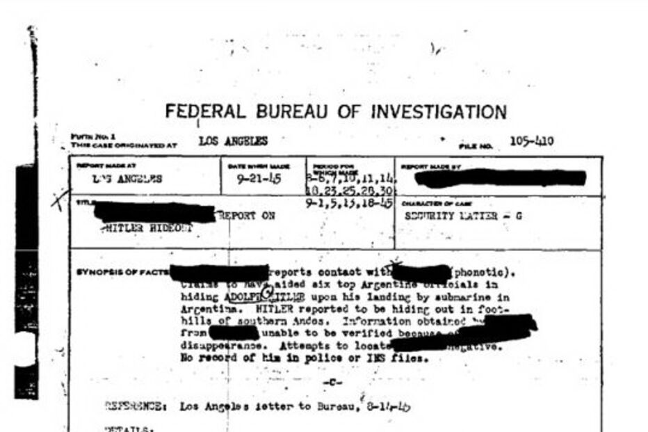 Documentos afirmam que Adolf Hitler sobreviveu à Segunda Guerra Mundial e fugiu para a Argentina