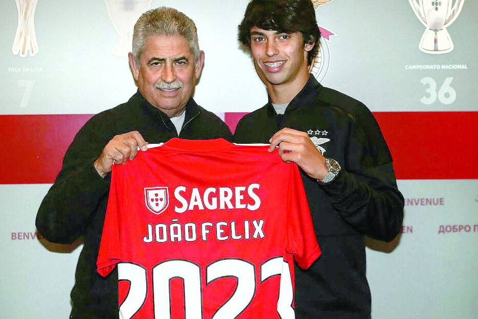 Luís Filipe Vieira pretende segurar o médio João Félix, que tem uma cláusula de rescisão de 120 milhões de euros