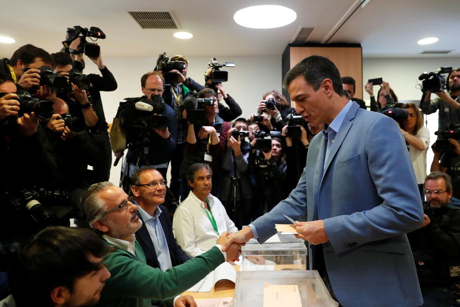 Pedro Sánchez já votou