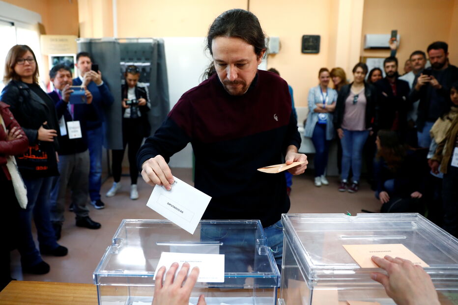 Pablo Iglesias foi votar 
