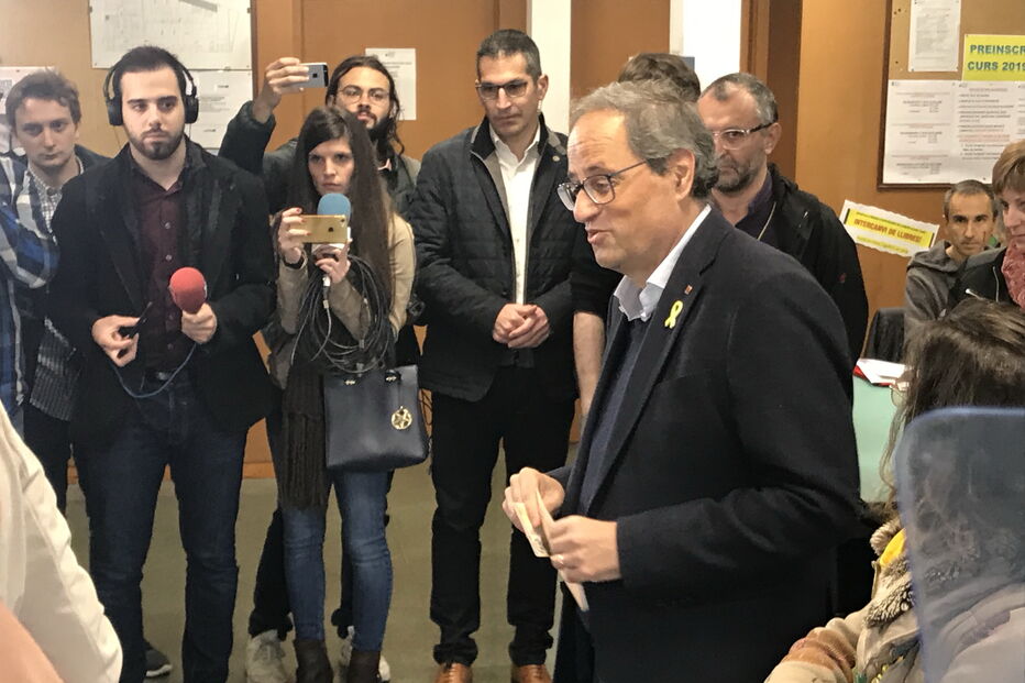 Quim Torra votou em Barcelona