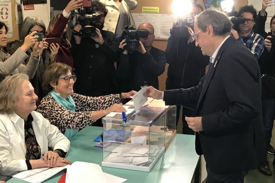 Quim Torra votou em Barcelona