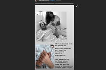 Sara Carbonero ao lado de Iker Casillas no hospital