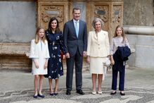 Letízia, Sofia, Felipe VI e as filhas