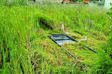 Buraco foi, entretanto, tapado com uma cobertura provisória