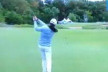 Golfista acerta em cheio na cabeça da mulher 