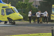 Santana Lopes à chegada ao hospital 