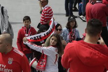Adeptos fazem a festa antes do jogo entre Benfica e Santa Clara