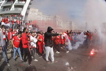 Adeptos fazem a festa antes do jogo entre Benfica e Santa Clara