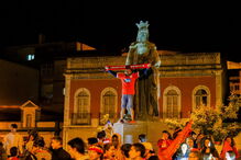 Adeptos comemoram título benfiquista em Leiria