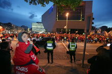 Adeptos comemoram título benfiquista em Porto