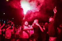 Adeptos comemoram título benfiquista em Coimbra