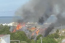 Incêndio consome zona de mato em Sacavém