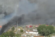 Incêndio consome zona de mato em Sacavém