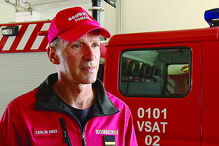 Comandante Carlos Pires, dos Bombeiros Aveiro Velhos, explicou o auxílio à vítima   