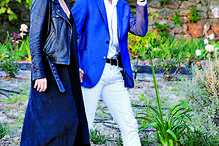 Jorge Corrula e Paula Lobo Antunes  na chegada  ao jantar  comemorativo