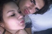 Katia Aveiro com o filho Rodrigo