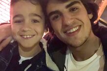 Katia Aveiro com os filhos