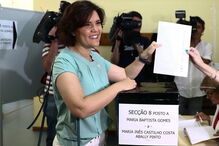 Assunção Cristas votou em Miraflores