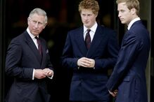 Príncipe Carlos com os filhos, Harry e William