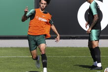 Jogadores durante o treino para a Liga das Nações da UEFA 2018/2019