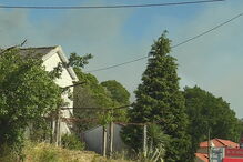 Incêndio florestal em Valença