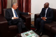 Marcelo com o ministro dos Assuntos Exteriores e da Cooperação da Guiné Equatorial