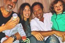 O casal com José Carlos Pereira, ex-namorado da apresentadora