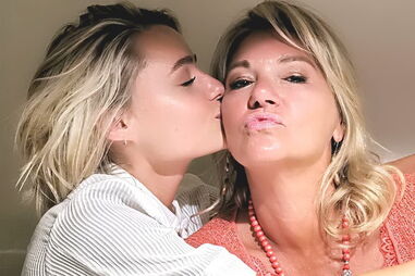 Kelly Bailey com a sogra Carolina Ortigão