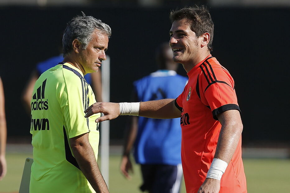 José Mourinho e Iker Casillas