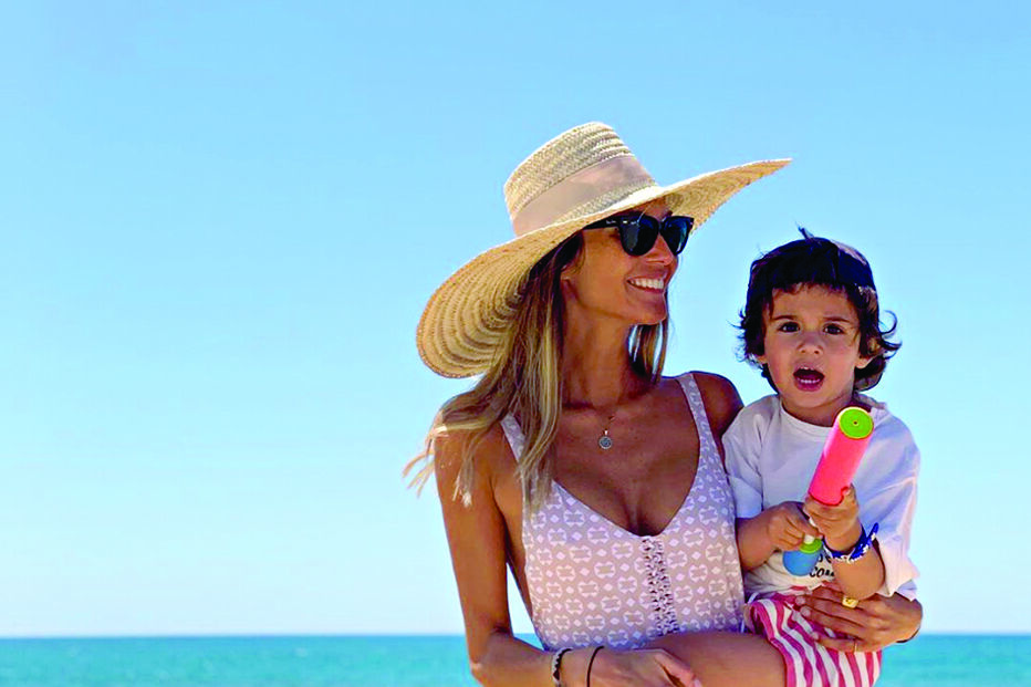 Joana Freitas e o filho Francisco