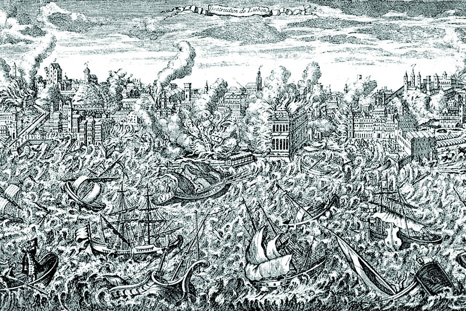Um sismo, seguido de maremoto, durante a manhã de 1 de novembro de 1755, destruiu quase por completo a cidade de Lisboa. A zona da Baixa foi a mais afetada  