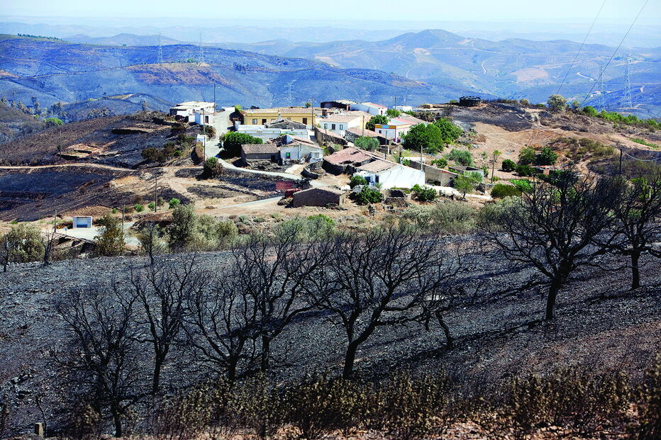 Queixosos destacam que após o incêndio ficou um manto cinzento por cima da serra do Caldeirão   