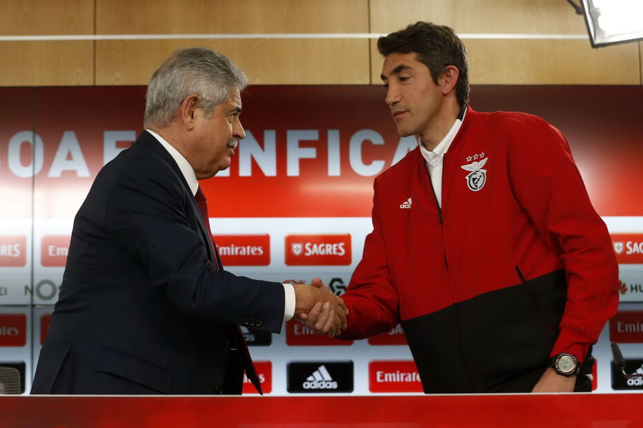 Luís Filipe Vieira e Bruno Lage