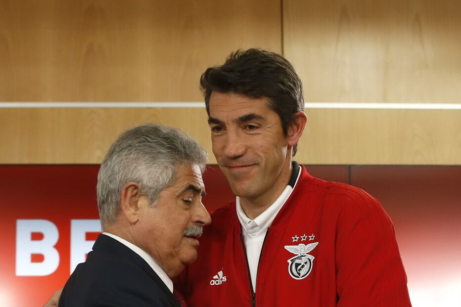 Luís Filipe Vieira e Bruno Lage