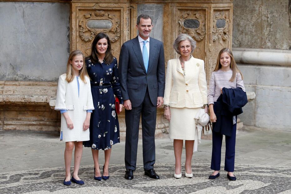 Letízia, Sofia, Felipe VI e as filhas